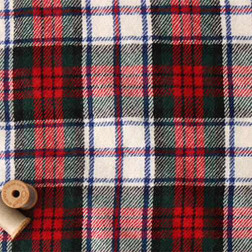 90㎝カットクロス！イタリア製！『タータンチェックのピュアウール