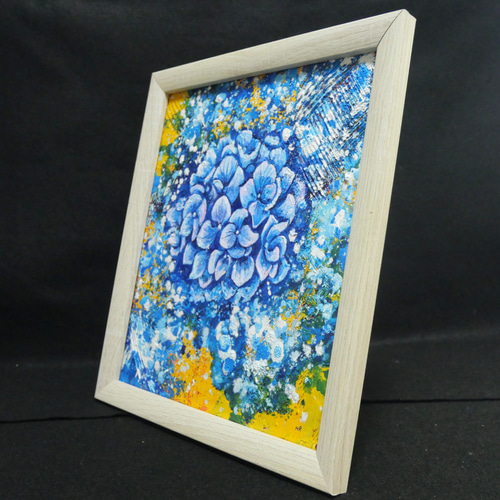 油絵 油彩 油彩画 絵 絵画【雨と紫陽花】 | HIROSHI1990