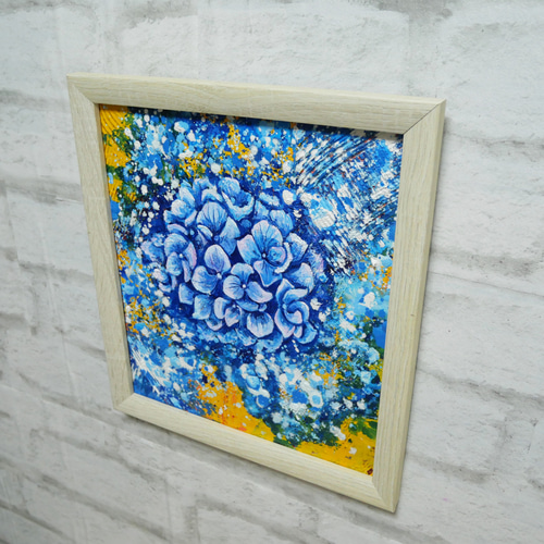油絵 油彩 油彩画 絵 絵画【雨と紫陽花】 絵画 HR 通販