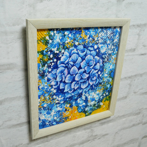 【一点物】『　雨音と白い紫陽花　』油絵 F3号　油彩　油画 一点物】『 白い部屋の紫陽花 』油絵 油彩 油画 インテリア
