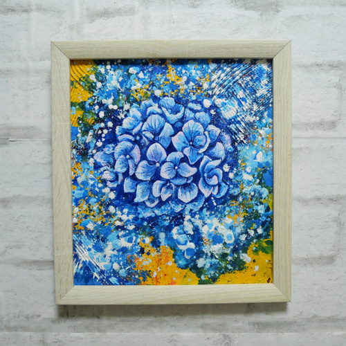 油絵 油彩 油彩画 絵 絵画【雨と紫陽花】 油絵 油彩 油彩画 絵 絵画【雨と紫陽花】 絵画 HR 通販 19331089