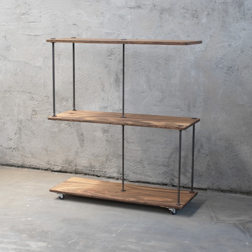 訳あり作品】wood iron shelf 1320*600*225※現品販売