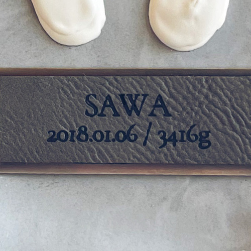 ジェスモナイト 命名書 出産祝い プレゼント 足形 手形 名入れ 雑貨