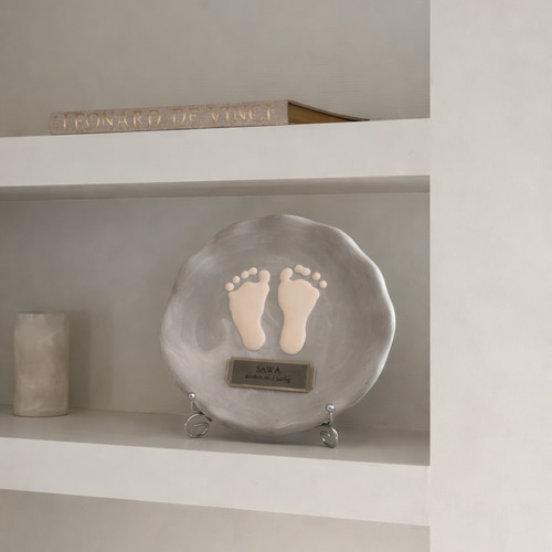 ジェスモナイト 命名書 出産祝い プレゼント 足形 手形 名入れ 雑貨