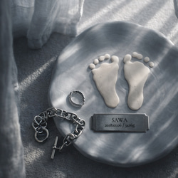 ジェスモナイト 命名書 出産祝い プレゼント 足形 手形 名入れ 雑貨