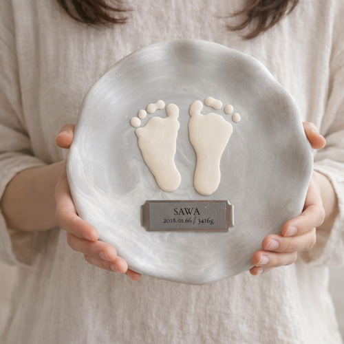 ジェスモナイト 命名書 出産祝い プレゼント 足形 手形 名入れ 雑貨