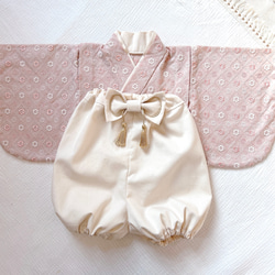 【60-100ワンサイズ】ベビー袴　ベビー着物　お食い初め　初節句 3枚目の画像