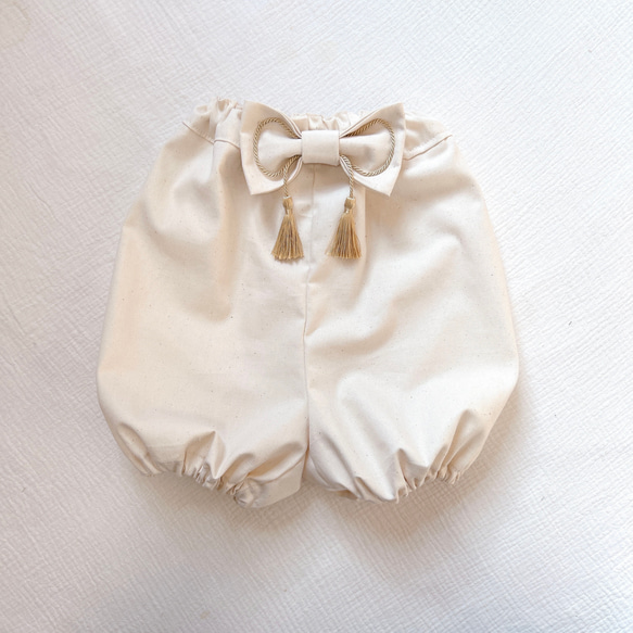 【60-100ワンサイズ】ベビー袴　ベビー着物　お食い初め　初節句 8枚目の画像