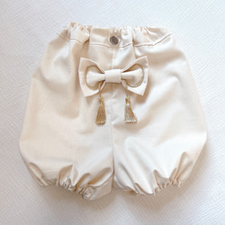 【60-100ワンサイズ】ベビー袴　ベビー着物　お食い初め　初節句 7枚目の画像