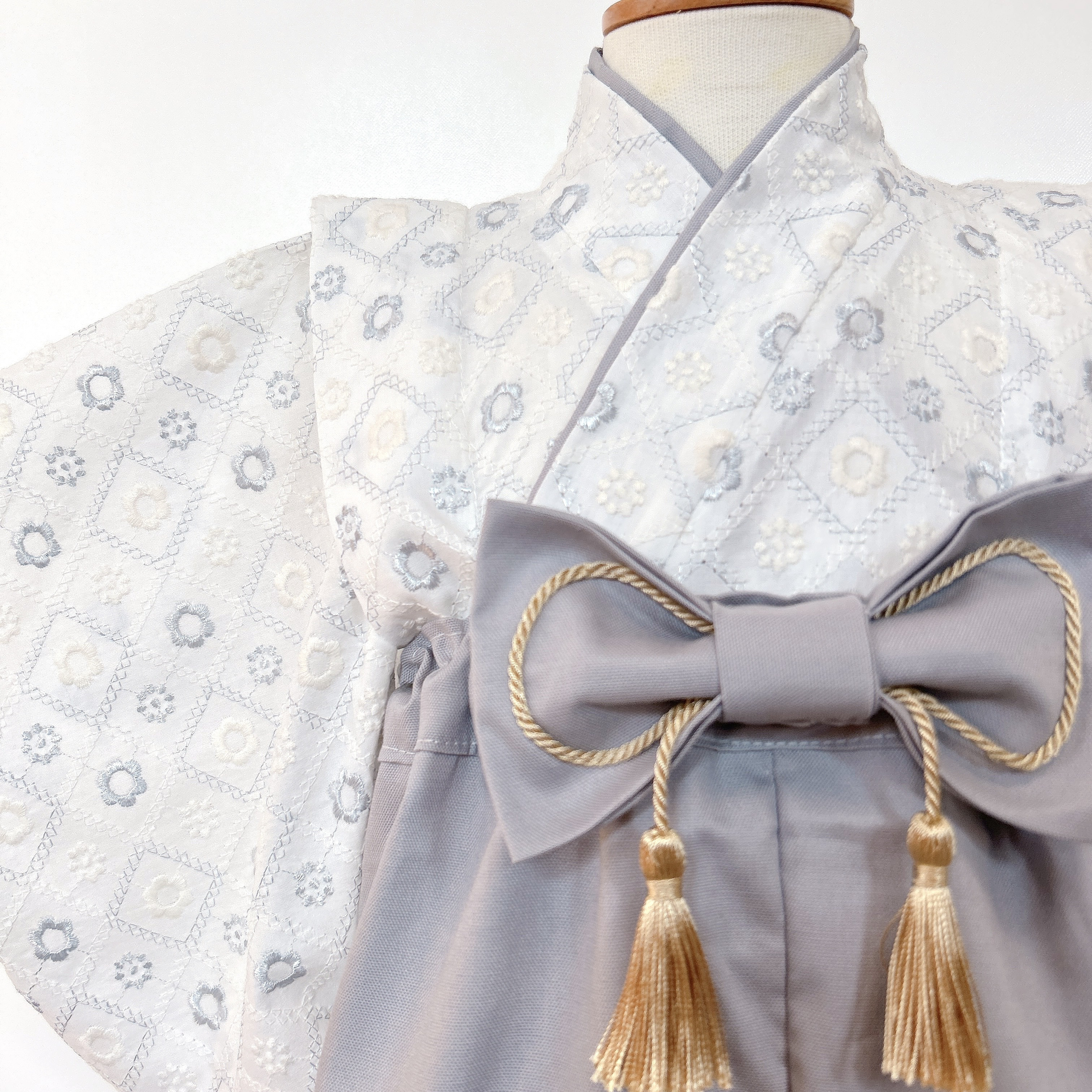 （60-100ワンサイズ）ベビー袴　ベビー着物　お食い初め　初節句