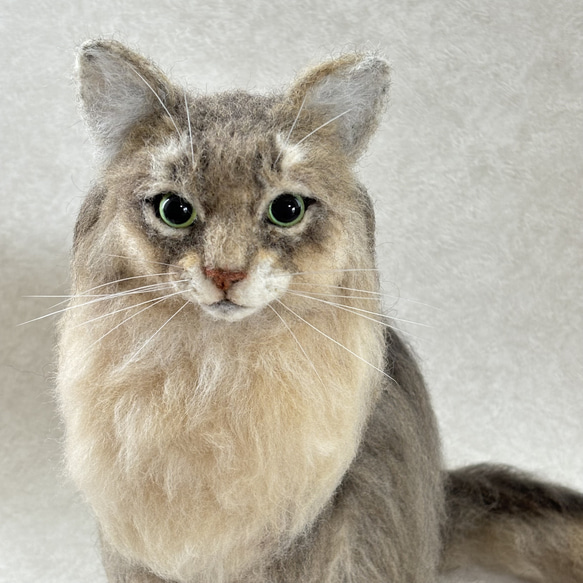 羊毛フェルト【オーダーメイド】うちの子オーダー✴︎ネコ＊ねこ＊猫＊ペット*ハンドメイド✴︎ペットロスペットロス 4枚目の画像