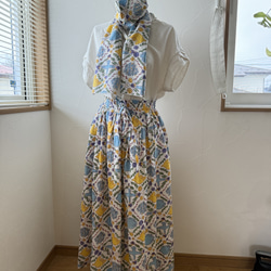 【冷え日焼け対策】オーガニックコットンのストール BIRDS 5枚目の画像