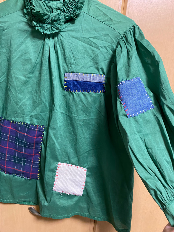 パッチワーク　シャツ 4枚目の画像