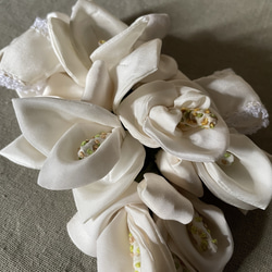 布花　セット 枯れない縫製布花 デニム・フラワーアレンジメントキット アート