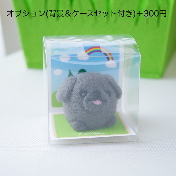 ペキニーズのお散歩マスコット｜手のひらサイズの羊毛フェルト　ペキニーズブラック 7枚目の画像
