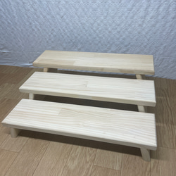 折りたたみ什器 横幅45cm 3点セット】刻印サービス/ディスプレイ台