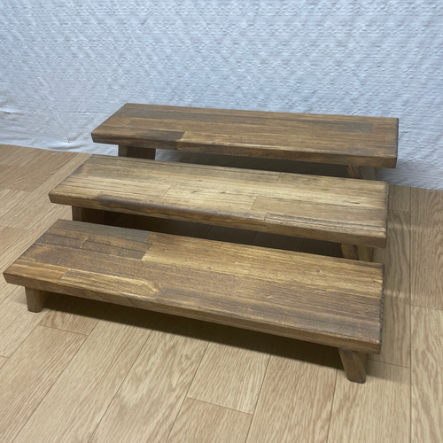 折りたたみ什器 横幅45cm 3点セット】刻印サービス/ディスプレイ台