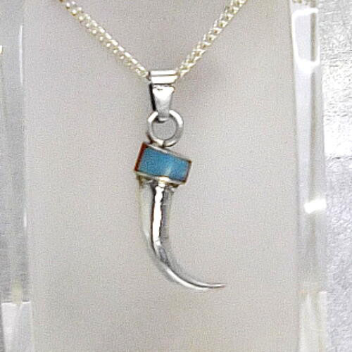 送料無料！ベアークローターコイズ・シルバー925製トップ！