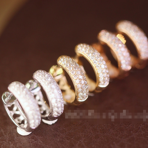 天然ダイヤモンドフープピアスk18 3011 ピアス（フープ） パール大好き