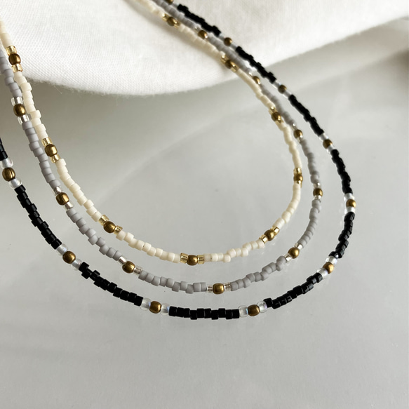 艶黒の輝き　本鼈甲ラウンドビーズネックレス 43cm ba3a56015a19ba56d835dc07bc29a8