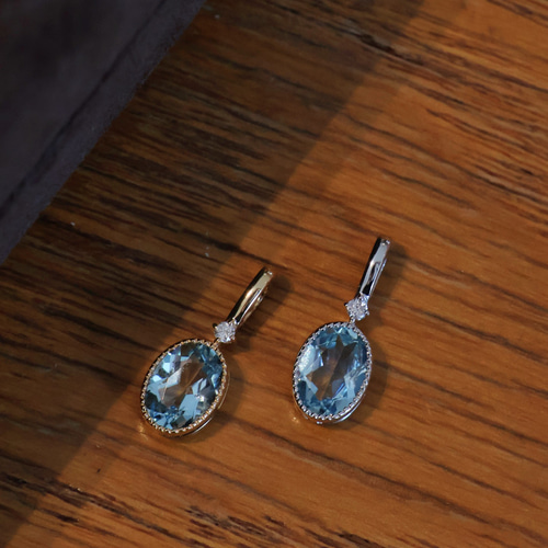 ♢Nページです♢K18 アクアマリン チャ―ム ペンダントトップ アクアマリンチャームk18 5411 ペンダントトップ パール大好き