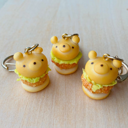 くまのハンバーガーキーホルダー その他アクセサリー てばさき 通販