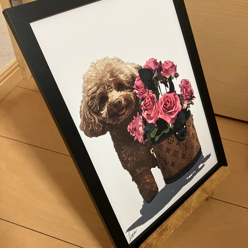 オマージュアートインテリアポスター＃473☆トイプードル・ペット