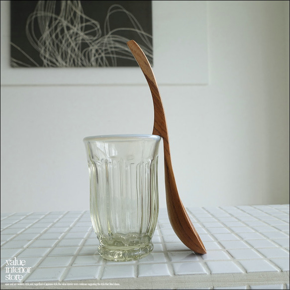 チーク無垢材 どんぶりスプーンL20cm スープスプーン 蓮華 レンゲ カレースプーン 無垢材カトラリー 手作り 木工 4枚目の画像