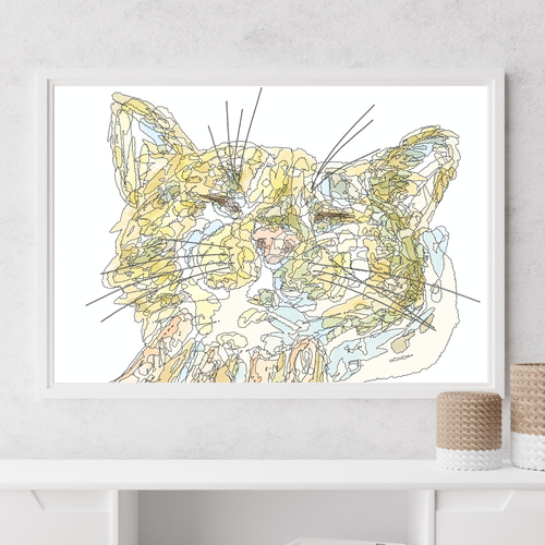 絵画 猫 水彩 アート 猫の絵 誕生日プレゼント cat art 一点限り 肉筆 🎨 ⠀ 7月は水彩月間だそうなので水彩の練習するぞするぞするぞ