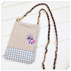 2way☆くま柄キルト（水色）の3roomsトートバッグ トートバッグ プロフ