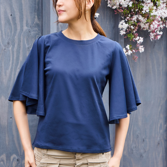 美しく風を感じる接触冷感Tシャツ｜ロイヤル 1枚目の画像