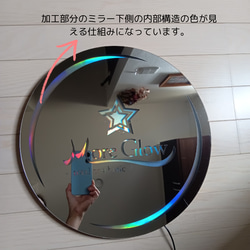 ♡44cm×44cm波形ミラーフォトフレーム♡選べるフレームカラー♡出産・結婚・誕生日祝い 9枚目の画像