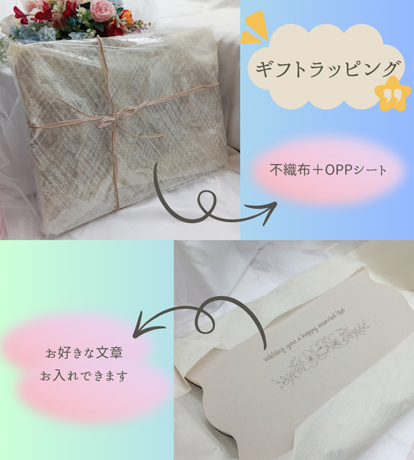 ♡44cm×44cm波形ミラーフォトフレーム♡選べるフレームカラー♡出産・結婚・誕生日祝い 14枚目の画像