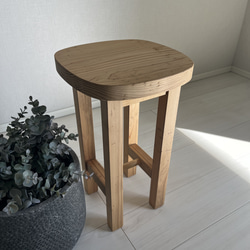角丸みスツール＊カフェ風＊ 高さ40cm〜オーダー可 椅子（チェアー