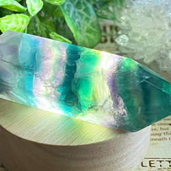 レインボー マルチカラー フローライト 蛍石 ポイント 原石 天然石