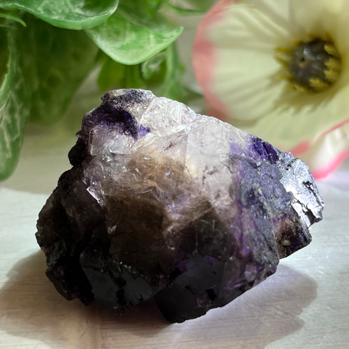 幾何学結晶✳︎ パープル フローライト 蛍石 ラフストーン 原石