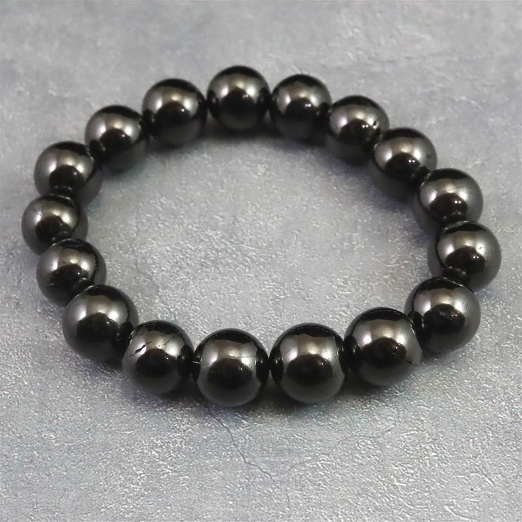 ノーブルシュンガイト  エリートシュンガイト　12mmブレスレット 32.21g #81983