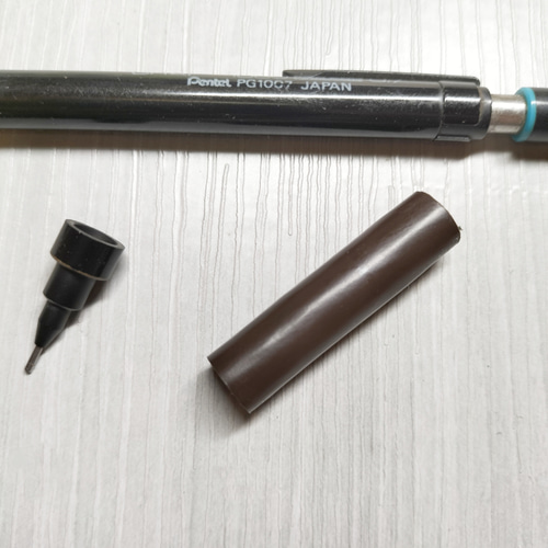 グラフ1000フォープロ用本革グリップ ダークブラウン ハード ペン