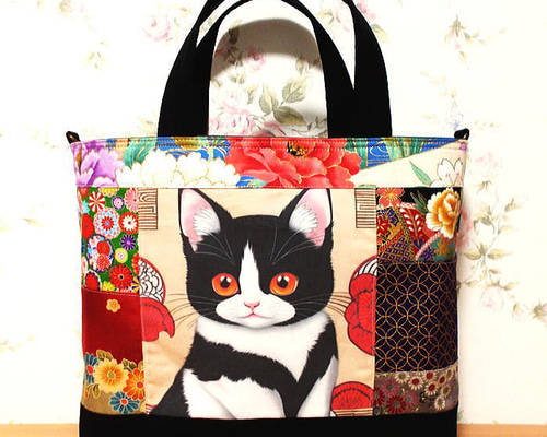 ブチ子様専用。 パッチワークトートバッグ 長財布 ランチバック