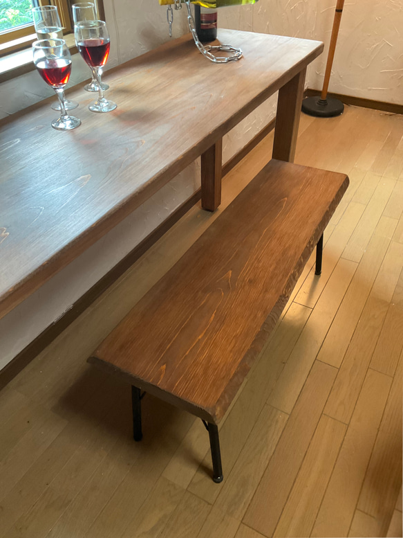 ヒノキ ベンチ 一枚板