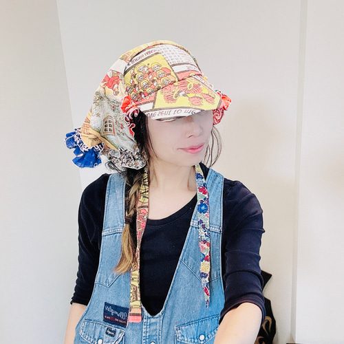 福袋・半額ポスター - クリーニング屋さん専用の通 2wyバブーシュカ付きキャップ キャップ 通販 store Concept 帽子