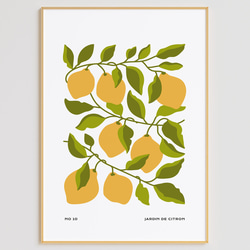 アートポスター 北欧インテリア レモンの木 ボタニカル シンプルデザイン 6648 2枚目の画像