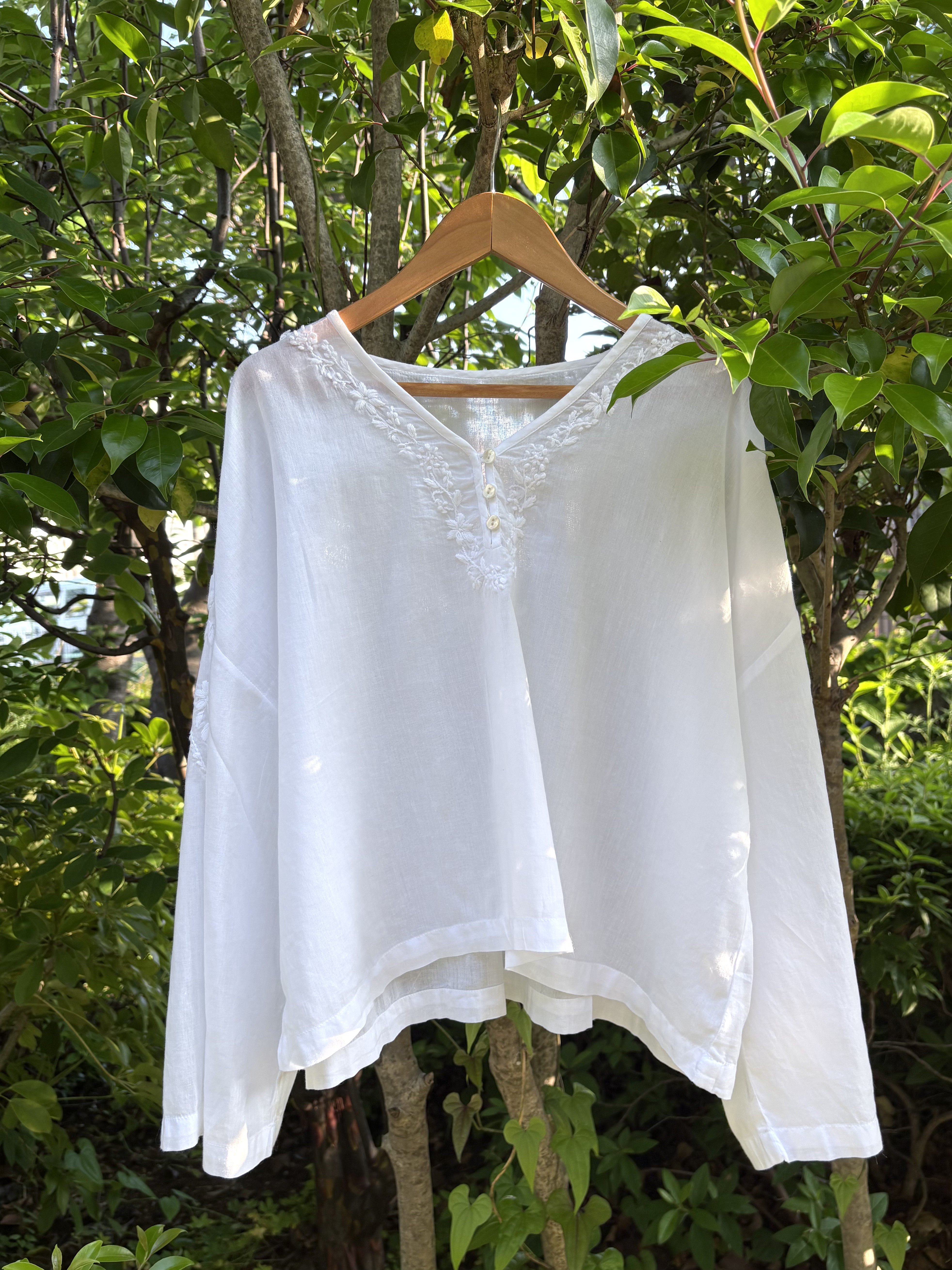 インド綿 チカンカリ リラックスシャツ