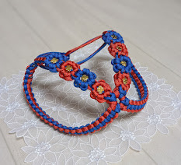 受注製作】パラコード ハーネス お花いっぱいハーネス オーダー