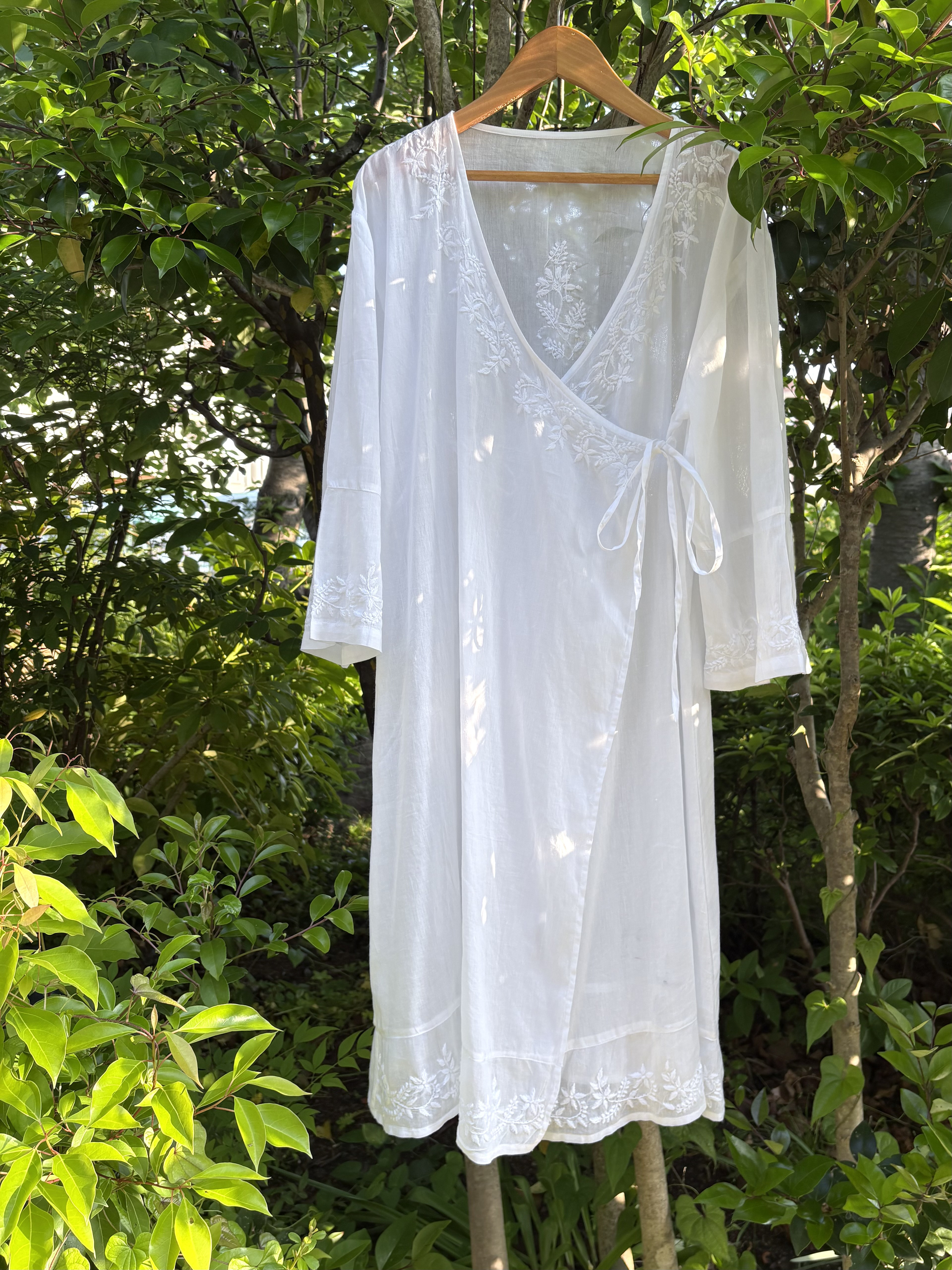 インド綿 チカンカリ カシュクールワンピース