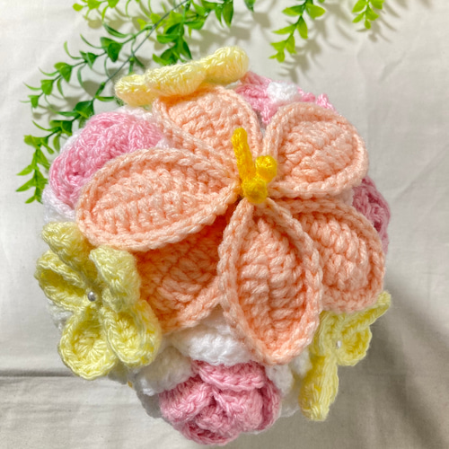 ラウンドブーケ 花束 毛糸 枯れない花 ウエディング ブーケトス ギフト