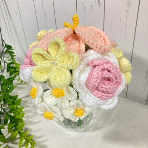 ラウンドブーケ 花束 毛糸 枯れない花 ウエディング ブーケトス ギフト