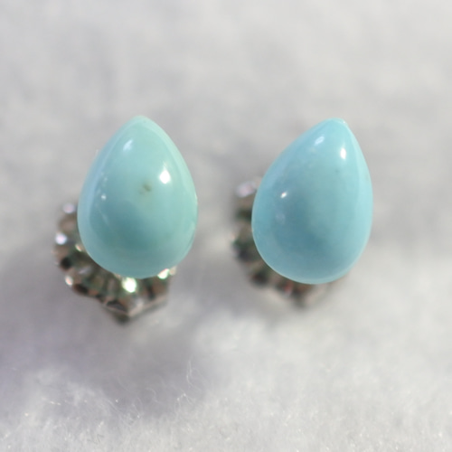 ✦ターコイズ✦　ターコイズピアス　チタンポスト チタンポスト ターコイズ ピアス （丸玉 4mm） トルコ石 金属