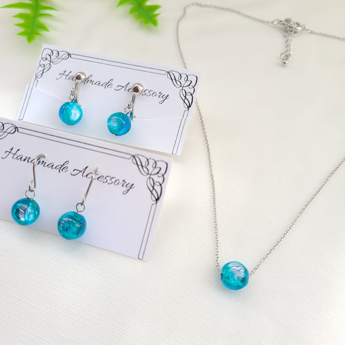 古宇利島の輝くクリアブルーの海♡《蓄光》コウリブルー♡ホタルガラス