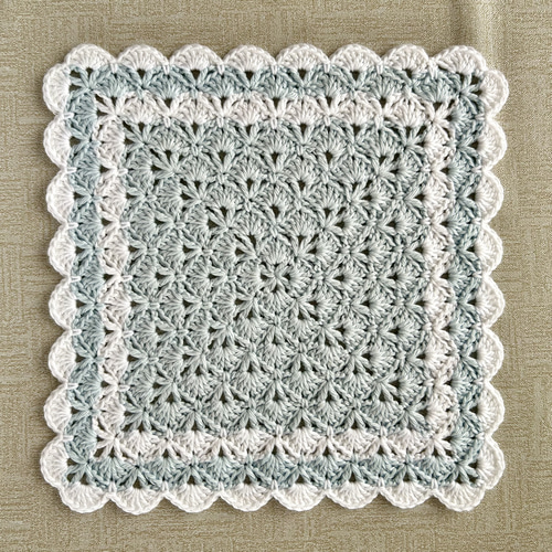 送料無料 手編み ハンカチ ニッタオル ハンドタオル ドイリー ハンカチ